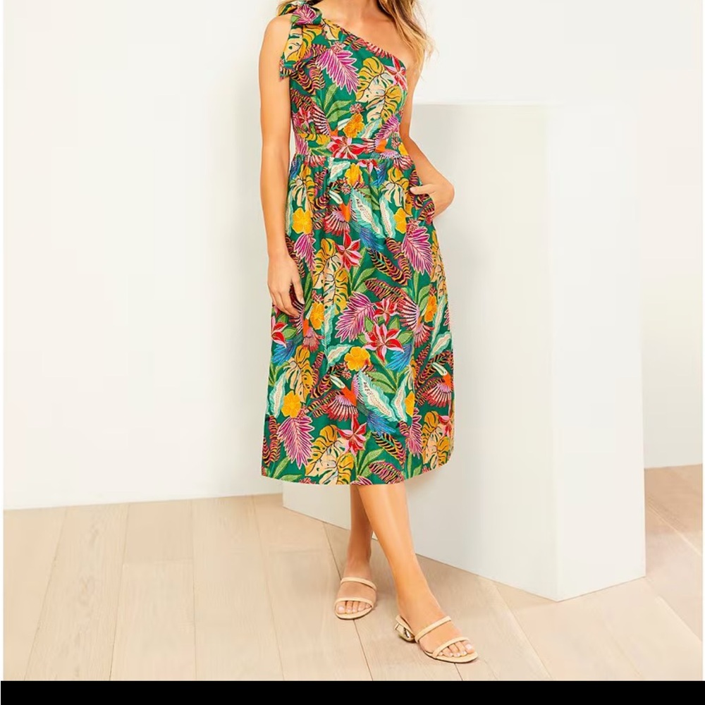 Gibson Latimer Vibrant One-Shoulder Dress